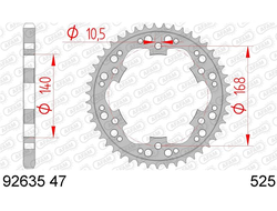 92635-47 Звездочка цепи 525 AFAM 92635-47