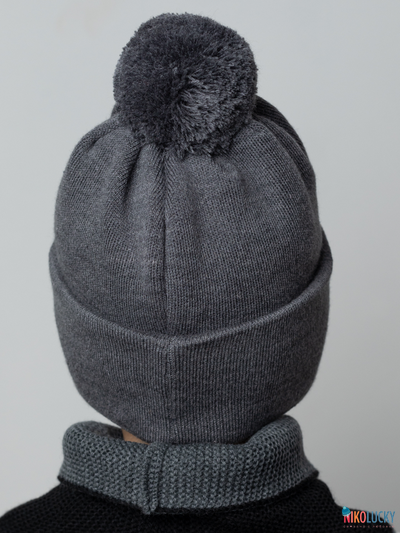 Шапка  22101-02, цвет темно-серый р. 56