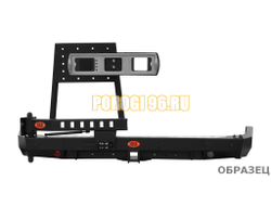 Задний силовой бампер серии Трофи на Mitsubishi L200 IV 2006-2014 (03.043.02)