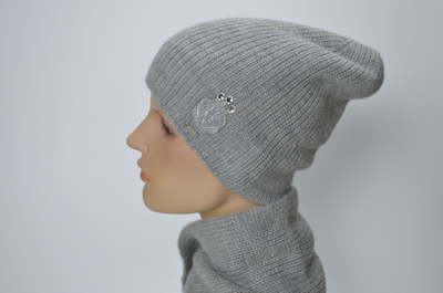 Vizio шапка и шарф из альпака и шелка