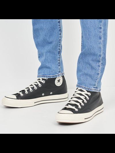 Кеды кожаные Converse Chuck Taylor 70 черные высокие