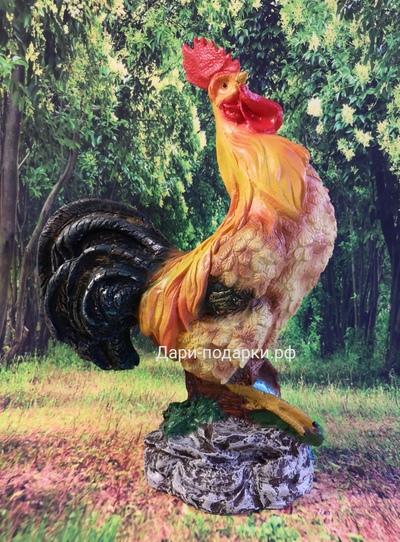 Петух красавчик 53*42см  2,7кг  полистоун Россия 2394/012302*