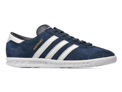 Adidas Hamburg Синие с белой подошвой (41-43) Арт.005М