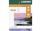 Фотобумага LOMOND матовая двухсторонняя А4 170 гр 100 л