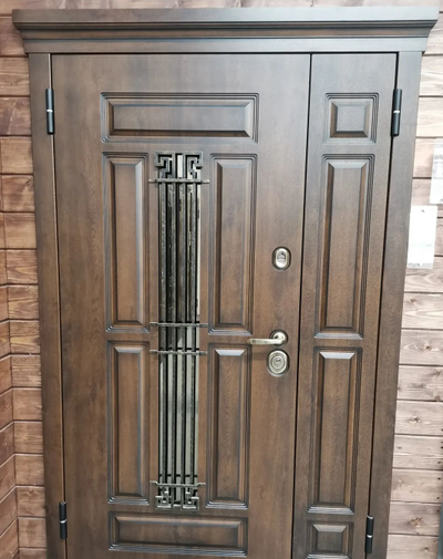 МЕТАЛЮКС (БЕЛАРУСЬ). ТИТУЛ 100 мм (ТРЕХКОНТУРНАЯ). ARTWOOD  ТЕМНЫЙ ОРЕХ/ ДУБ БЕЛОВЕЖСКИЙ.