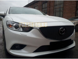 Защита радиатора Mazda 6 2012-2015 black низ PREMIUM