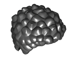 Minifigure, Hair Coiled and Short, Black (36060 / 6213798 / 6438933)