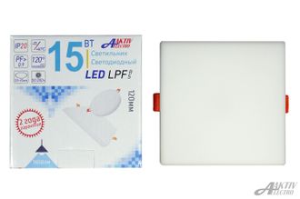 Светильник светодиодный LPFS 15вт, квадратный