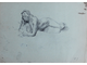 "Натурщица" бумага уголь Кондратова О.Е. 1973 год