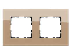 1L1002GG Рамка двойная Стекло, шампань глянцевое