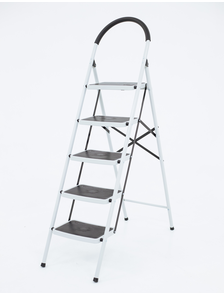 Стремянка 5 широких ступени с антискользящим покрытием и обрезиненной ручкой (1,19м)