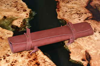 Нож ручной работы Gyuto Y82 / сталь D2 / карельская береза / зелёный