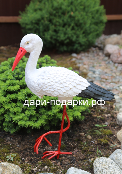 Аист 72*35см  1,1кг  полистоун Россия  1585/012665** Аист - является символом новой жизни. Согласно русским народным поверьям, аист - птица, приносящая счастье в Ваш дом. Также аист покровительствует рождению детей.