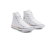 Кеды Converse Chuck Taylor All Star белые высокие с полоской