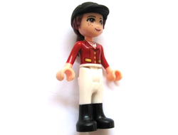 Friends Mia - White Riding Pants, Red Jacket, Black Riding Helmet, n/a (frnd164)