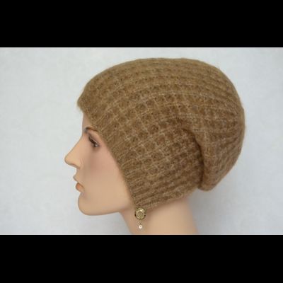 Коричневая шапка капор для женщин Vizio Италия 6188  фото