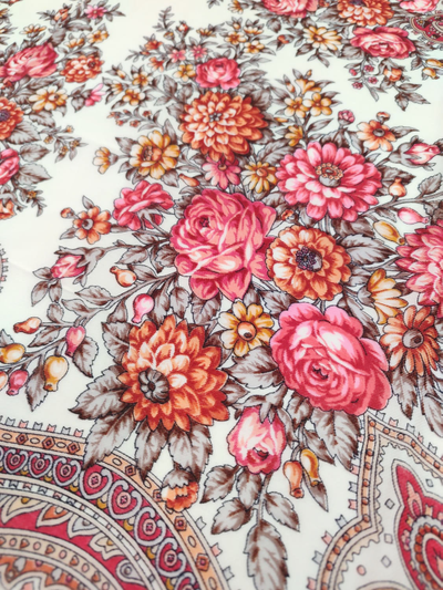 Павловопосадский платок Цветочная ария 2036-4