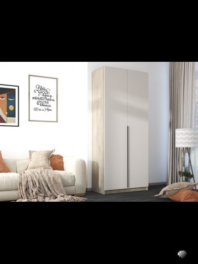 Бохо ШК-002 шкаф комбинированный Дуб Крафт Серый/Кашемир