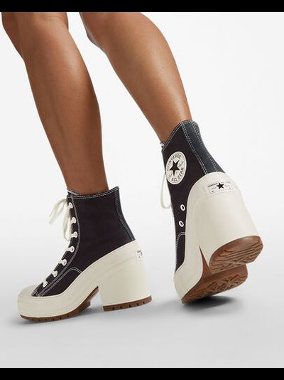 Кеды Converse De Luxe Heel высокие черные женские