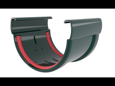 Соединитель желобов Дизайн 135 ПВХ Grand Line зеленый