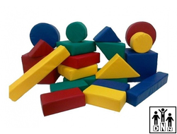 Детский конструктор из мягких модулей "Строитель" (40 предметов)