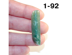 Авантюрин натуральный (галтовка) зеленый №1-92: 6,3г - 42*11*10мм