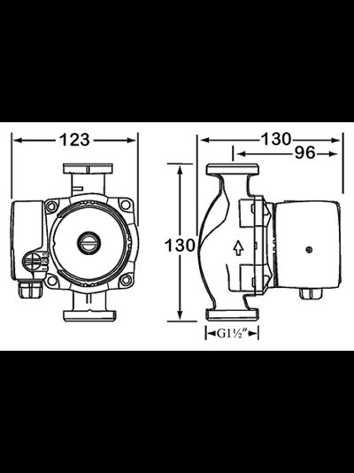 Циркуляционный насос Wilo NO 25/2 25/4 25/6 130мм