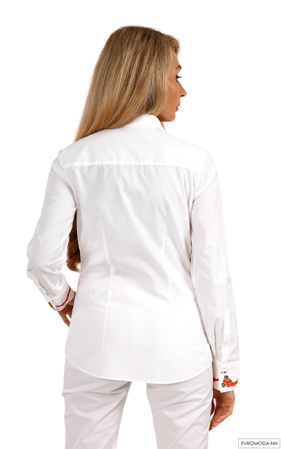 Блузка женская белая Вельвет-W2PBE1