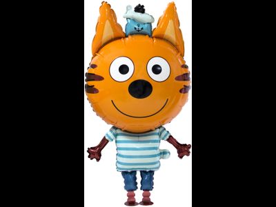 Шар 3D (32''/81 см) Ходячая Фигура, Три Кота, Коржик