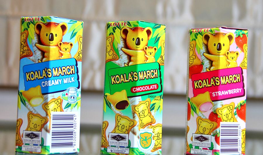 Корейское печенье KOALA'S MARCH тм Lotte в ассортименте