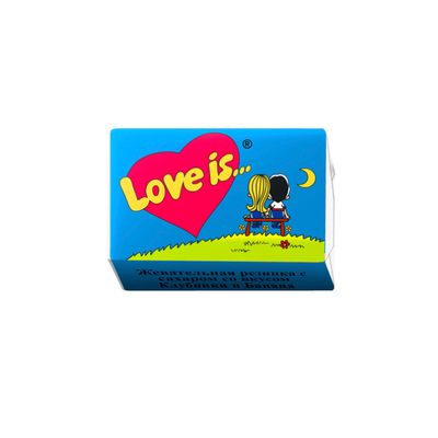 Жевательная резинка Love is, банан и клубника, 100 штук