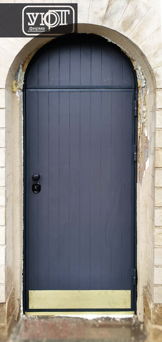 №5/1. входная дверь с фрамугой. плёнка "vinorit".