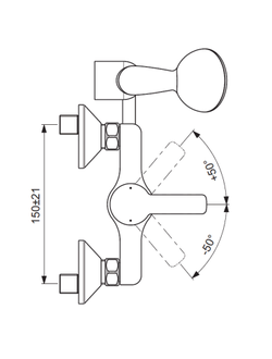 Настенный смеситель для ванны с душем VIDIMA UNO BA237AA