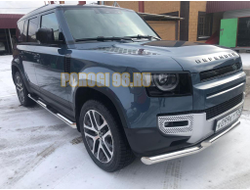 Защита переднего бампера двойная d76/60 для Land Rover Defender (2020-...)