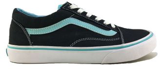 Кеды Vans Old School Черные с голубым (36-40) Арт. 011М