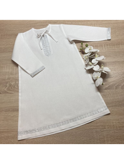 Крестильная рубашка фото №1 Размеры на 5, 6, 7, 8, 9, 10, 11, 12, 13, 14 лет