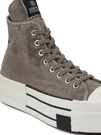 Rick Owens x Converse DRKSHDW DBL DRKSTAR Chuck 70 High Washed Canvas Pack Concrete