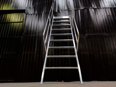 Лестница инвентарная приставная с поручнями, Лестница  приставная, Лестница инвентарная.