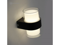 Estares бра уличн архит интериерн св/д VALO 9W R-4000K-100x110x133-BLACK/CLEAR-220-IP54