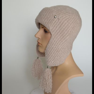 Женская шапка ушанка с кисточками Италия Vizio 9008 UOL