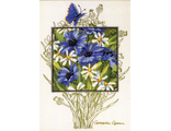 Васильки и бабочки 90-5363, Permin (набор для вышивания нитками) vkn