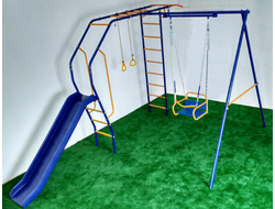 Уличный детский спортивный комплекс Модель №2 с горкой Веселый непоседа - базовый вариант