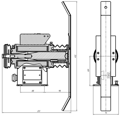 Отводка электромагнитная ЭМО 1-20 110в 285М.03.00.200