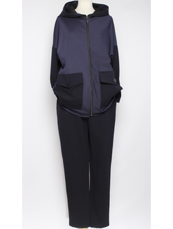 КОСТЮМ ЖАКЕТ НА МОЛНИИ И БРЮКИ "ПОЛОСКИ"  р.48,50