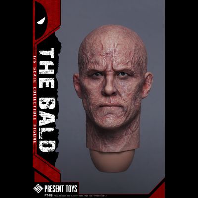 Скульпт (голова) Дэдпул без маски ("Дэдпул и Росомаха") - 1/6 The Bald (PT-SP88) - PRESENT TOYS