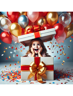 Коробка с воздушными шарами