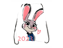 Сумка-мешок для обуви год Кролика №9