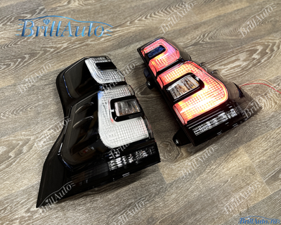 Стопы Toyota Land Cruiser Prado 150 2018+ черные светодиодные