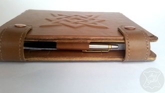 кожаный органайзер, славянский символ, сварог, оберег, подарок руководителю, блокнот купить, блокнот