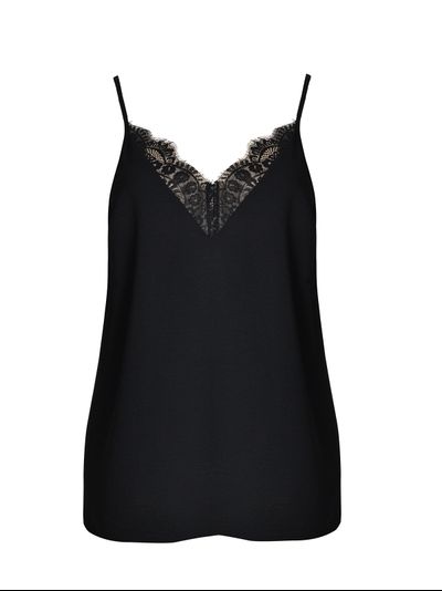 Топ с кружевом на бретелях